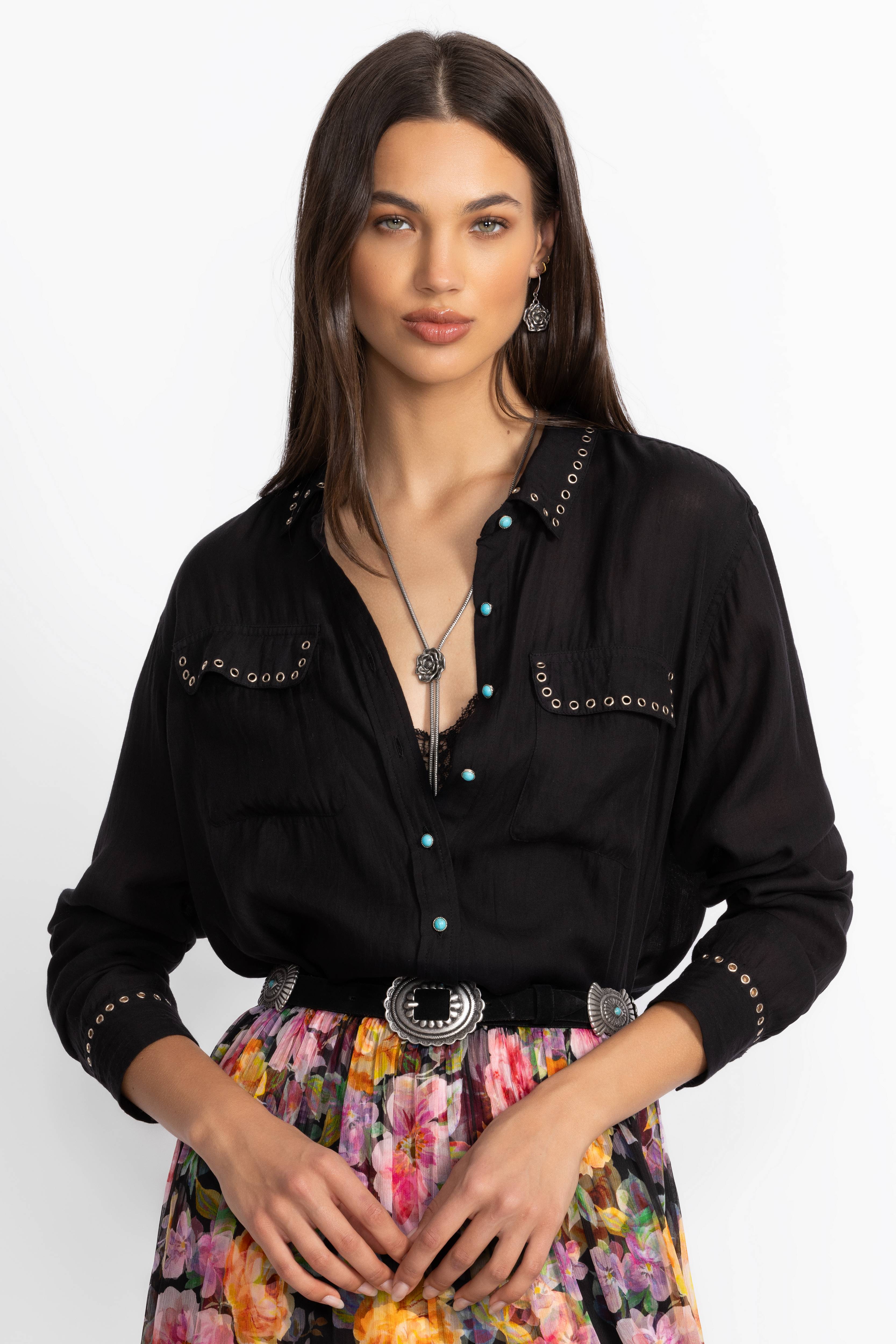 Buy SONIA DOUBLE POCKET SHIRT | Johnny Was