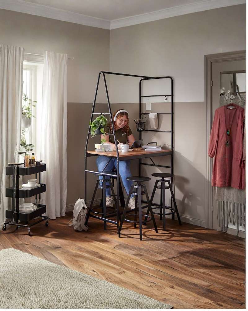 IKEA HÅVERUD Table With Storage Ladder Black - Afandee Lebanon