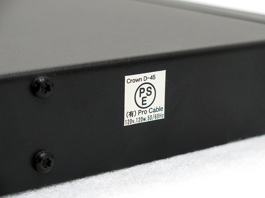 クラウン CROWN D-45 PAパワーアンプ @25207 / 中古オーディオ買取