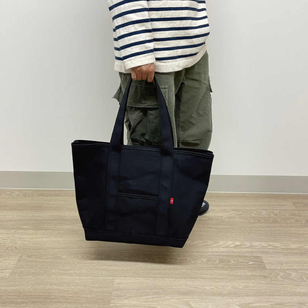 倉敷帆布 | 大きめのファスナー付トートバッグ L 6号帆布 [岡山