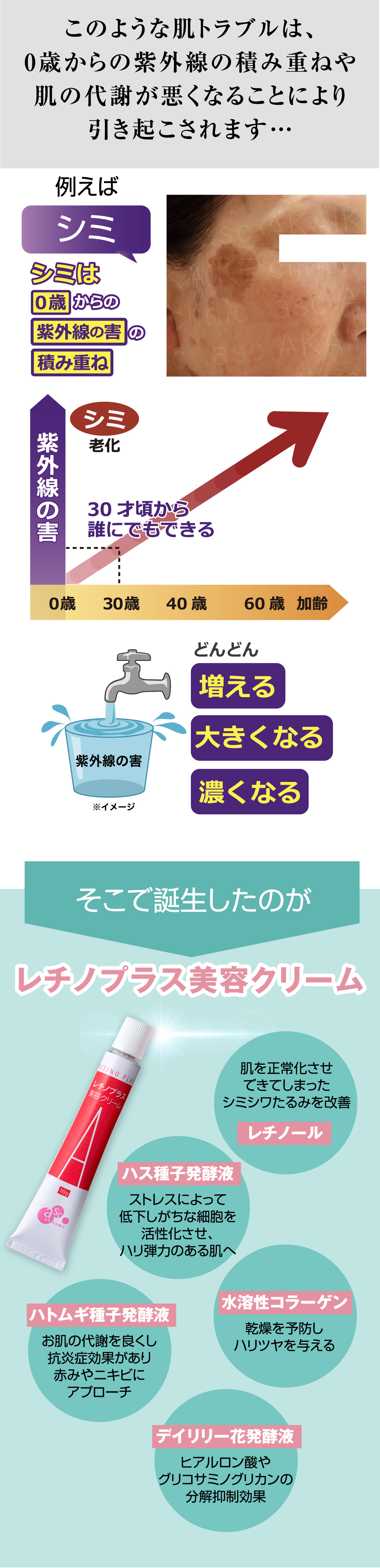 asc レチノプラス美容クリーム 3本セット | アカイケネットショップ