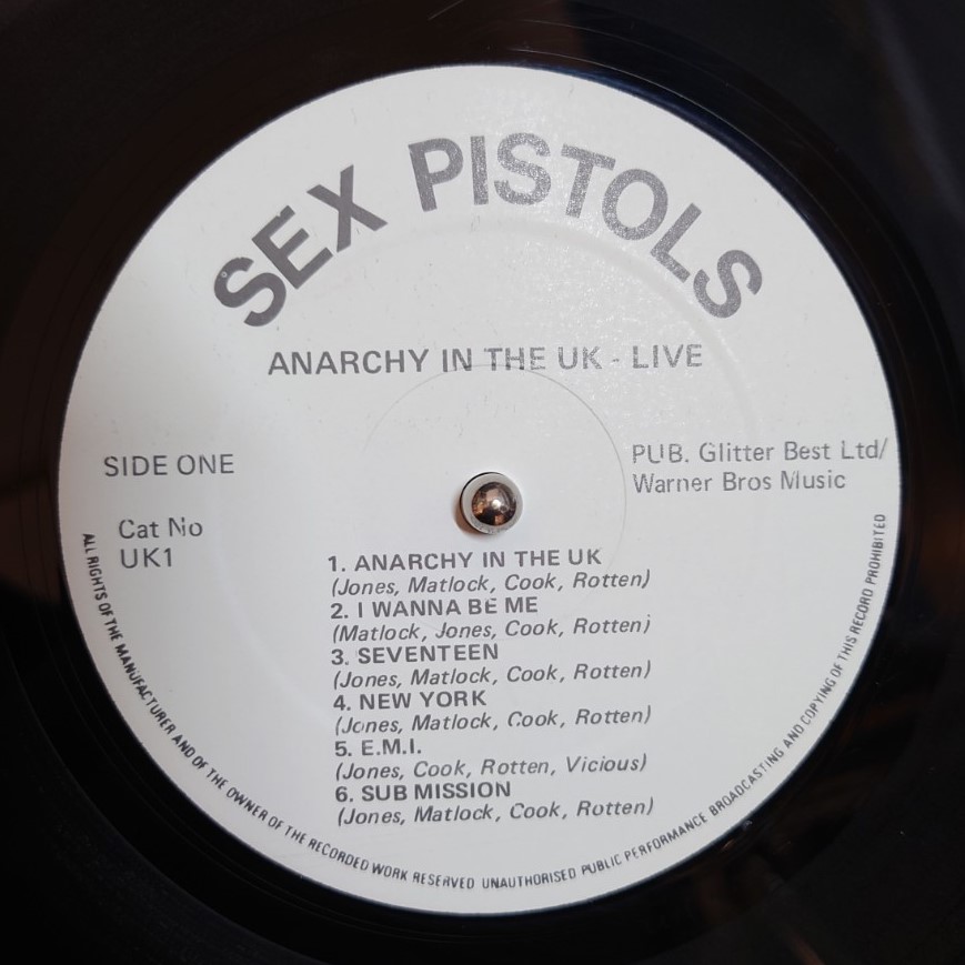 Sex Pistols ‎– Anarchy In The UK - Live | 中古レコード通販・買取の