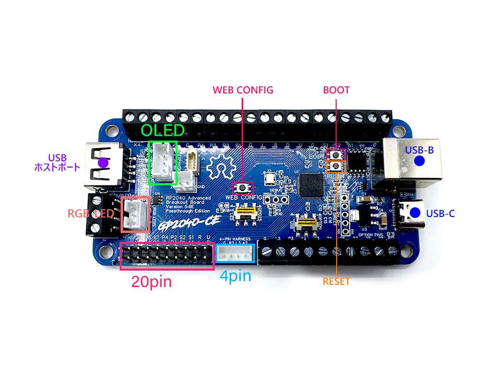 GP2040-CE v5.6E Fighting Board – Akecon-アケ魂-