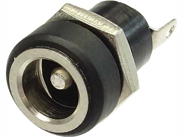 2.5mm標準DCジャック パネル取付用 MJ-15: ケーブル・コネクター 秋月