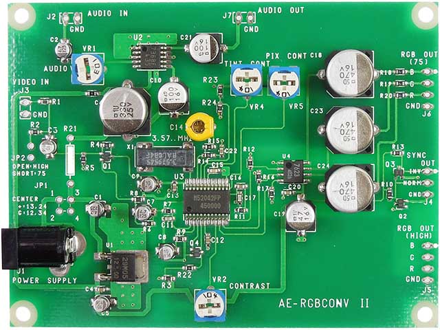 ビデオ信号→アナログRGBコンバーター・ユニット(Ver.2): キット一般