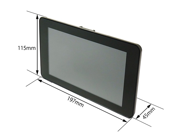 Raspberry Pi 7インチタッチスクリーン用ケース ブラック ラズパイ4用