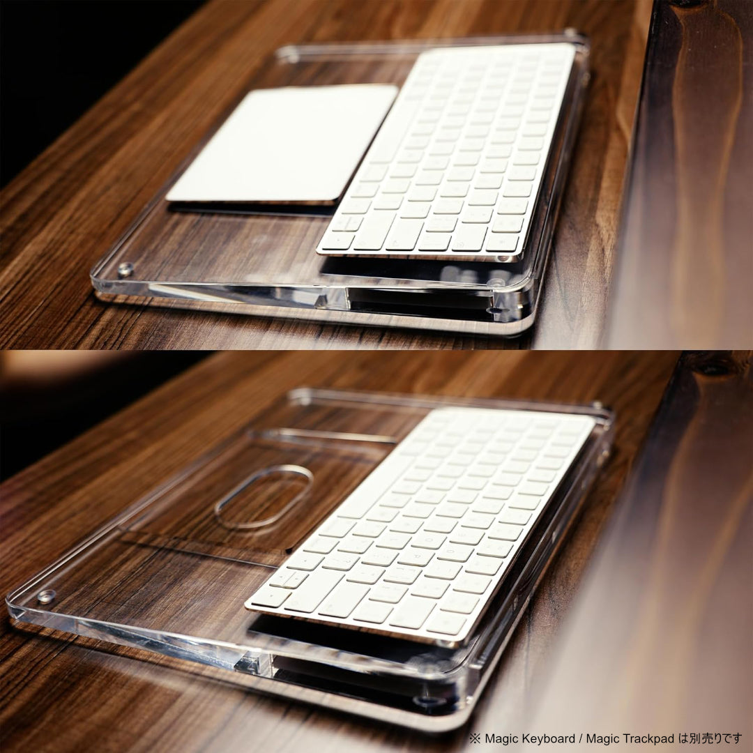 Magic KeyboardとMagic Trackpadを一体化出来るアクリルリストレスト