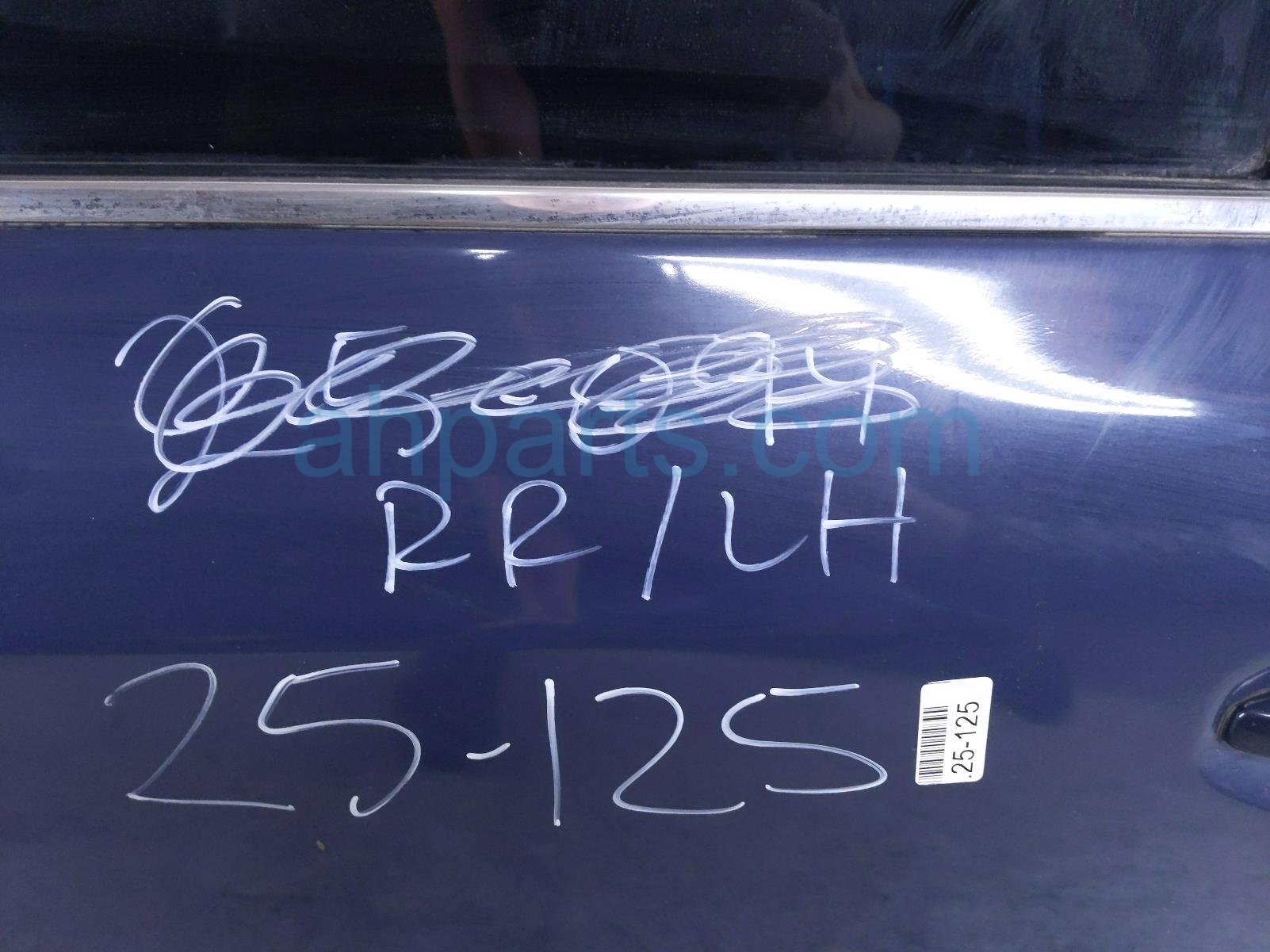 2024 Subaru Outback Legacy Rear Driver Door - Blue - No Inside