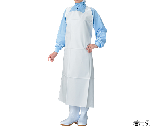 62-9849-08 レッジェーロン ウレタンエプロン ホワイト M E-50 W M