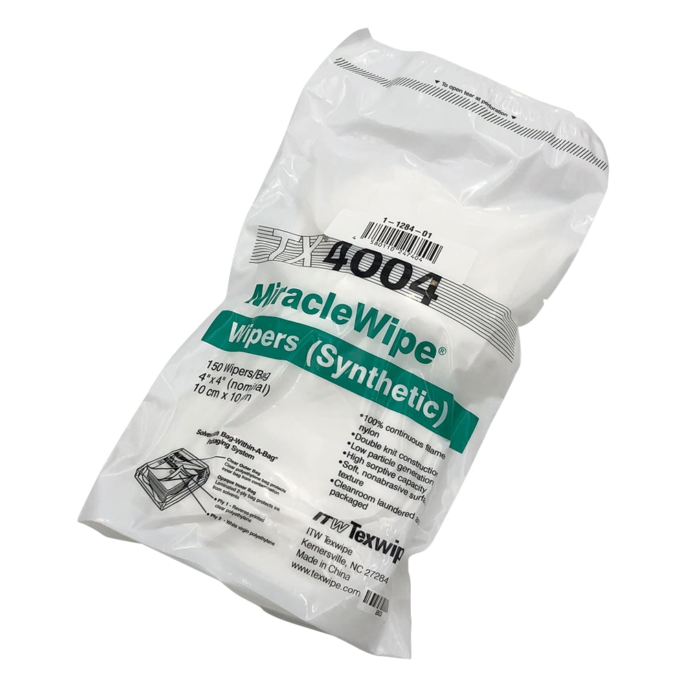 1-1284-01 ミラクルワイプ 4×4インチ 1パック（150枚/袋×4袋入