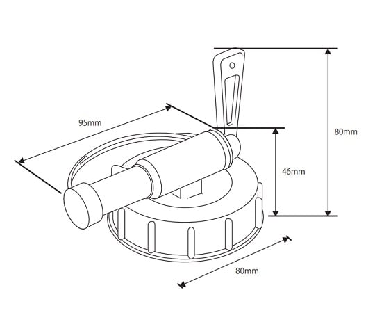 1-4704-11 精製水W-20用コック 【AXEL】 アズワン