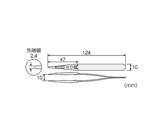 1-8269-33 ESDピンセット P-643-S 【AXEL】 アズワン