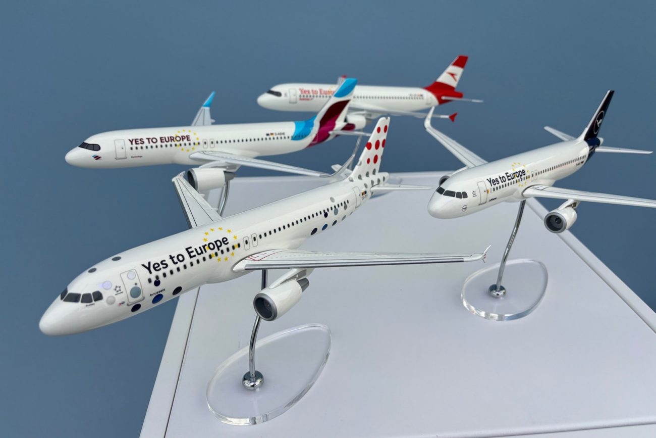 ルフトハンザグループ4社の「Yes to Europe」特別デザイン機が