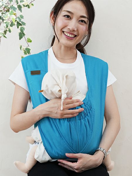 エアリコ抱っこ紐「プレミアム」ハワイアンブルー レビュー | AIRRICOBABY
