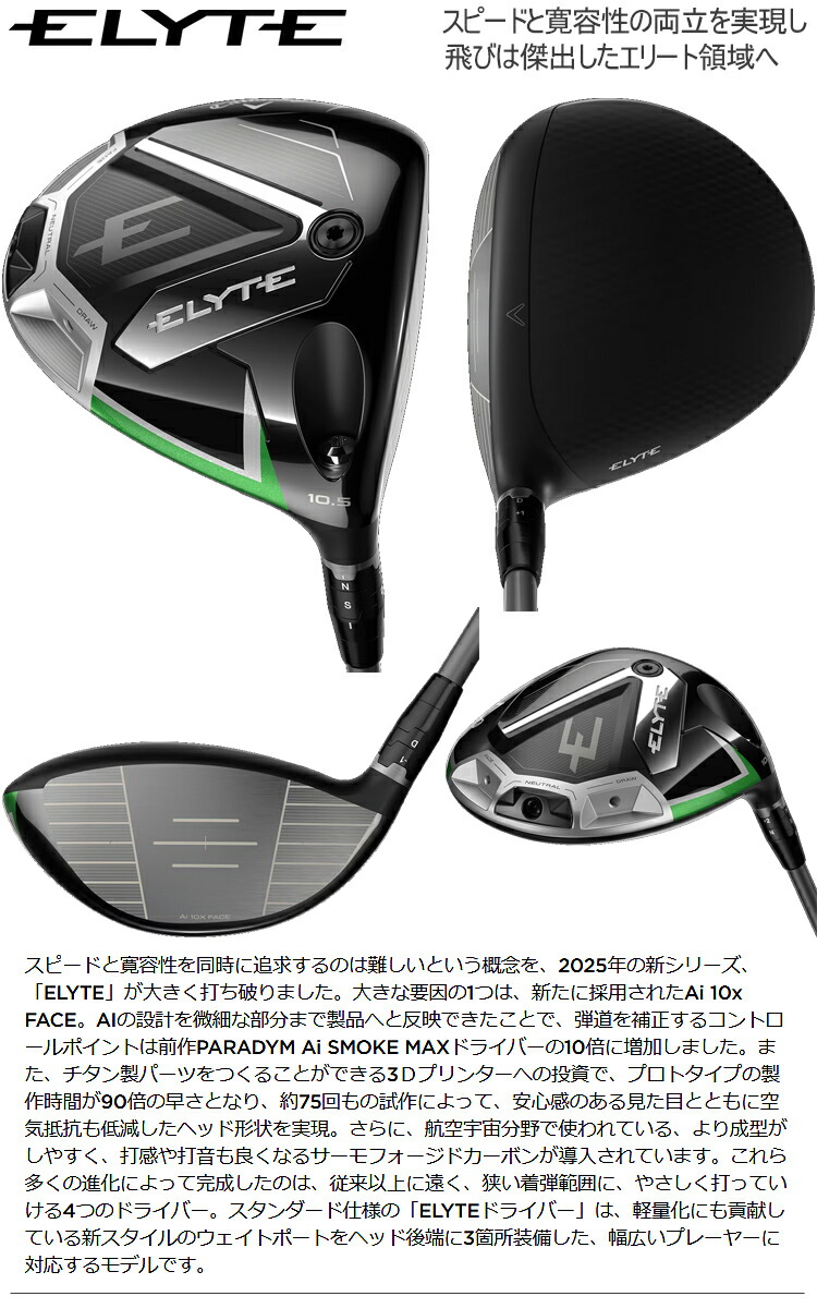 キャロウェイ ゴルフ エリート ドライバー SPEEDER NX VIOLET 50