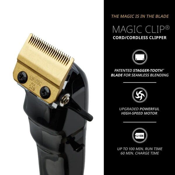 Wahl 5 Star Black Magic Clip Cord/Cordless Clipper - Bed Bath