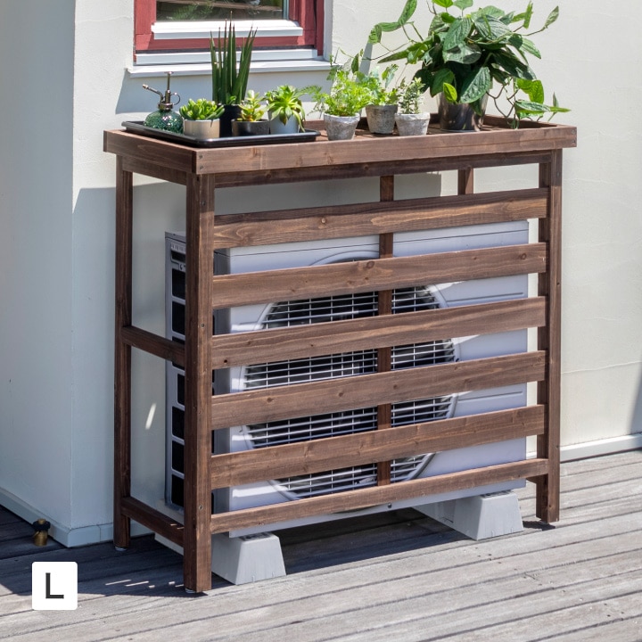 エアコン室外機カバーL ブラウン /B: 収納庫・室外機カバー｜青山