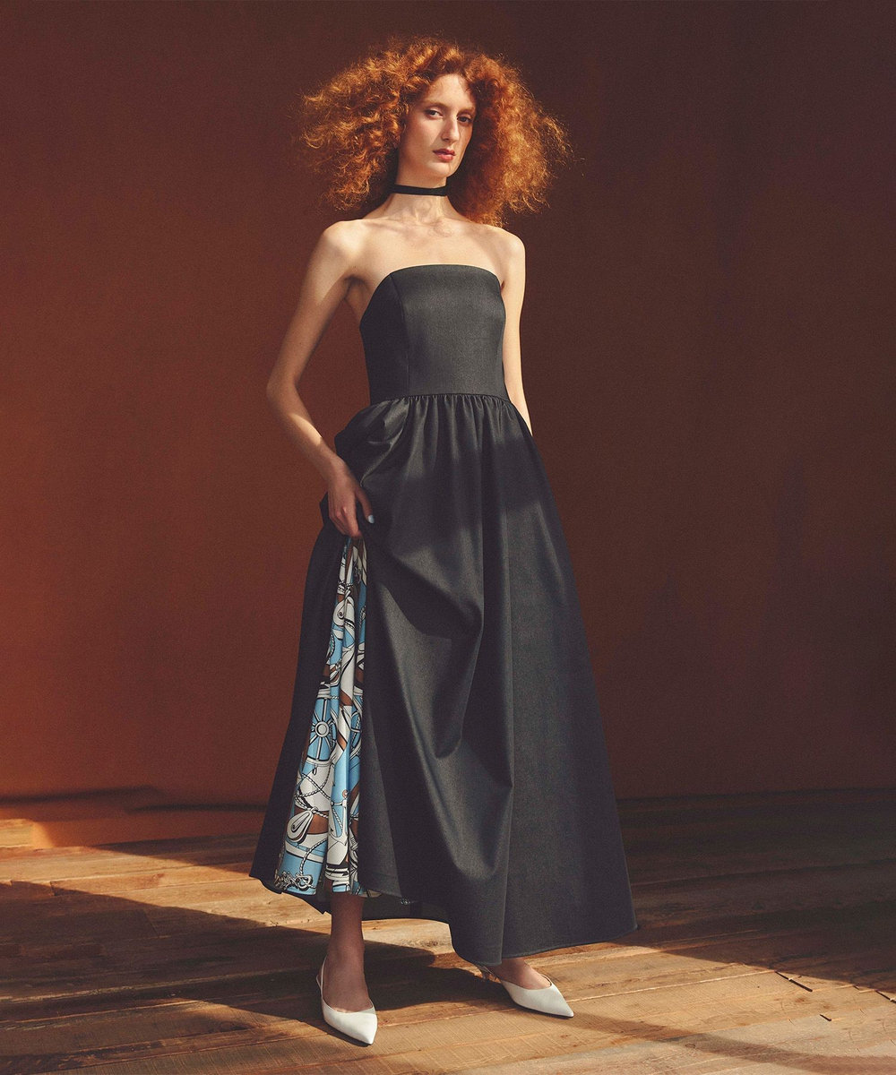 LOULOU WILLOUGHBY】シャンブレーベアワンピース|allureville OFFICIAL