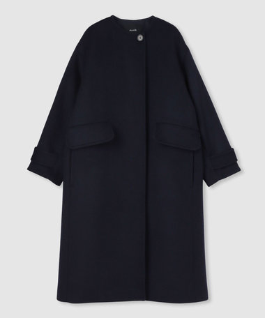 Wビーバーノーカラーコクーンコート|allureville OFFICIAL SITE