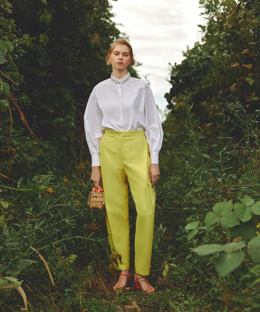 LOULOU WILLOUGHBY】シルクウールタックパンツ|allureville OFFICIAL