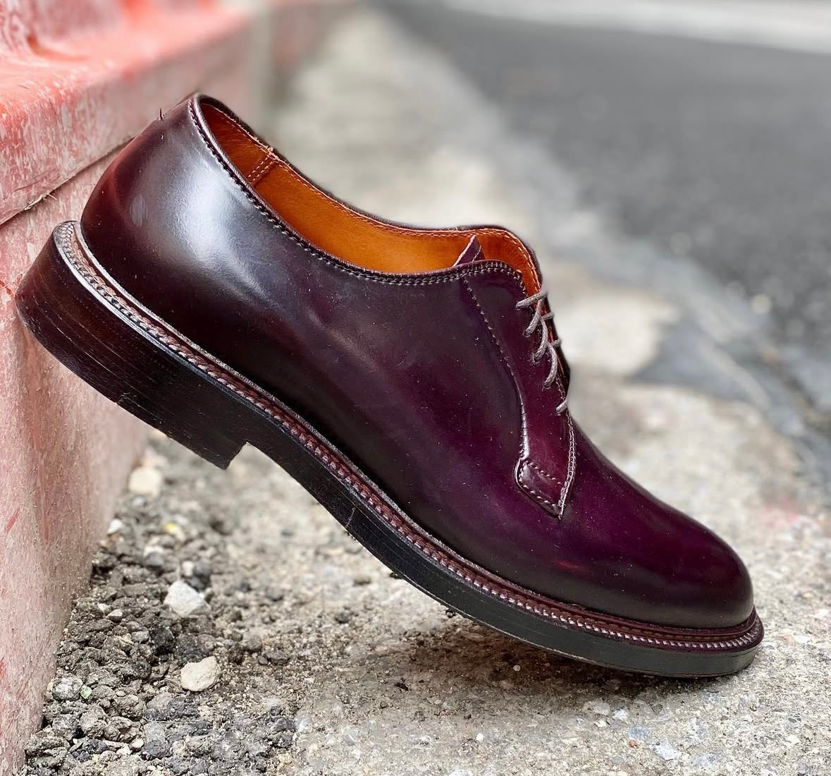 990 - Plain Toe Blucher in Color 8 Shell Cordovan – ALDEN SHOES
