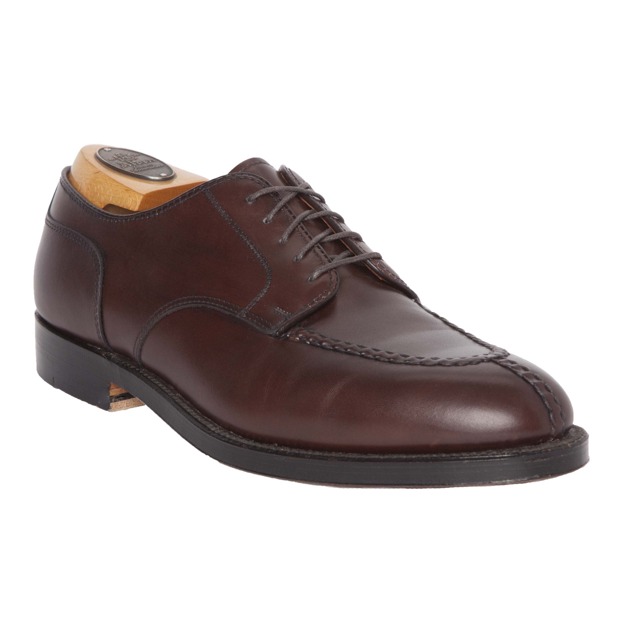 968 - Norwegian Split Toe Blucher in Brown Calfskin – ALDEN SHOES