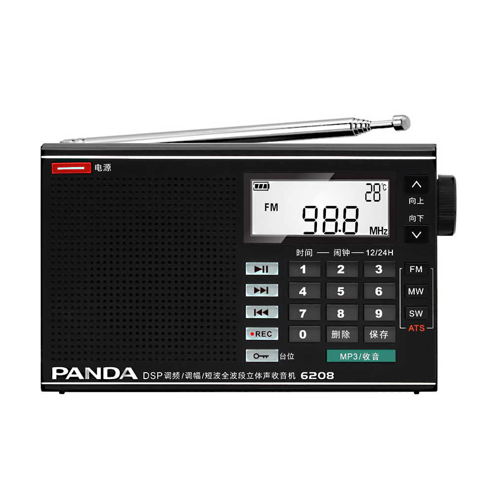 PANDA 6208 FM AM MW SW Full Band Radio DSP Digital Tuning Alarm