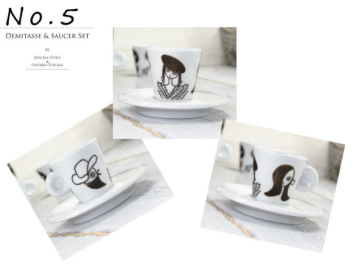 デミタスカップ & ソーサ6種6脚セット オリビエーロ・トスカーニ