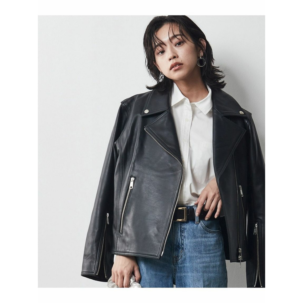 ラムレザーライダースジャケット 大きいサイズ シックスタイル