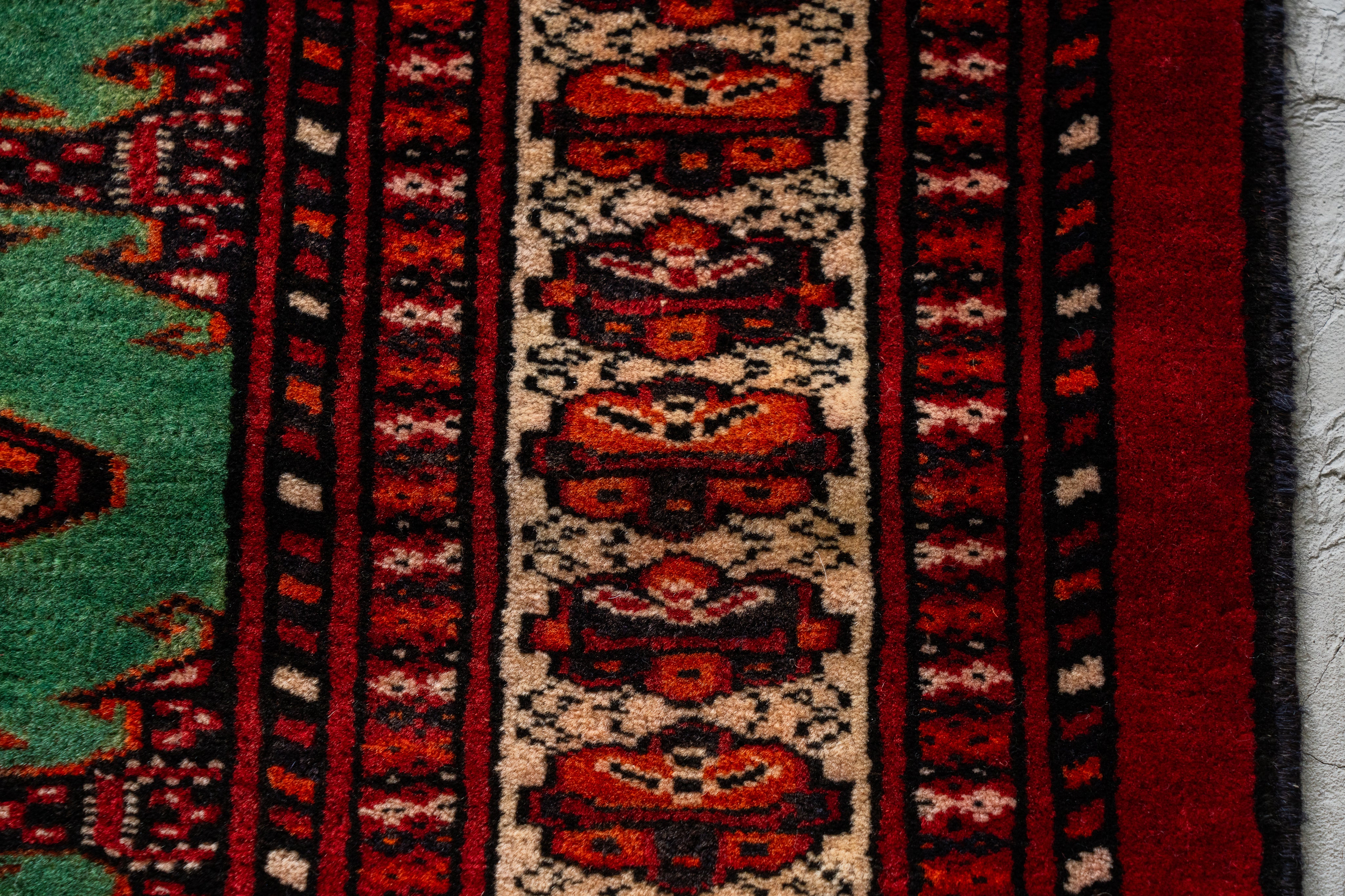 1980's vintage】トルクメン族 アフガンラグ 80's Vintage rug】190