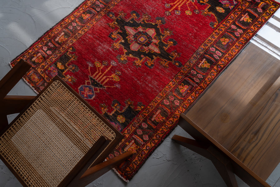 イラン産 1980年代 ヴィンテージラグ】ペルシャ絨毯 ヴィンテージラグ