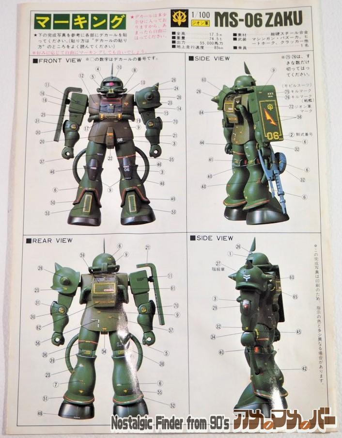 機動戦士ガンダム 1/100 ジオン軍モビルスーツ 旧キット 1/100 リアル