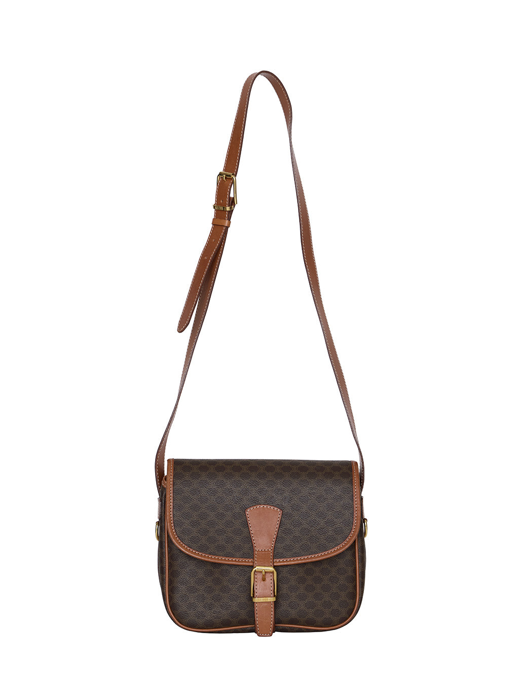 CELINEマカダム柄ベルトショルダーバッグ