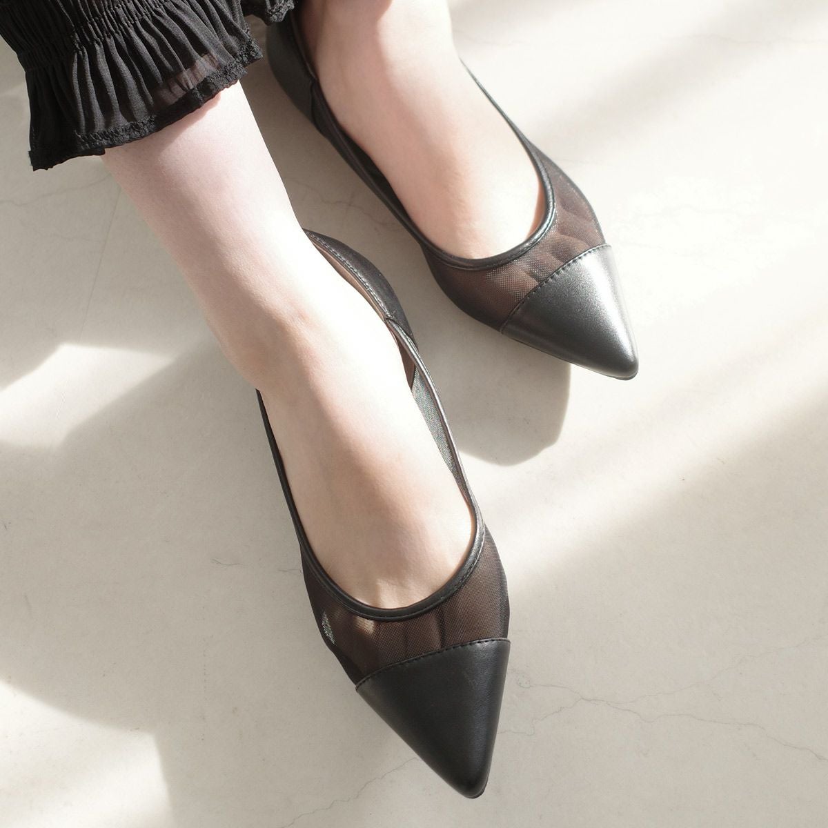 ポインテッドトゥフラットパンプス レディース | 《公式》レディース