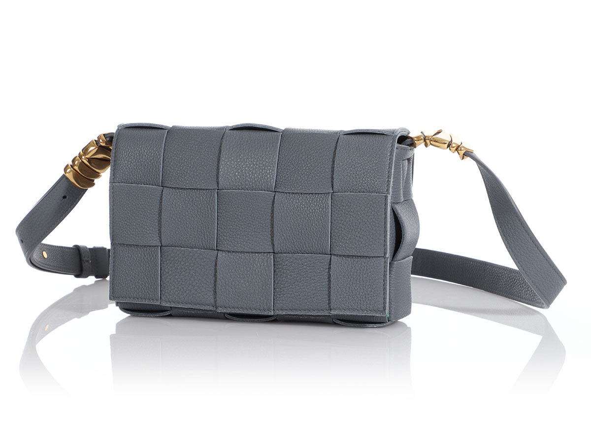 Bottega Veneta Thunder Cassette Woven Leather Crossbody Bag