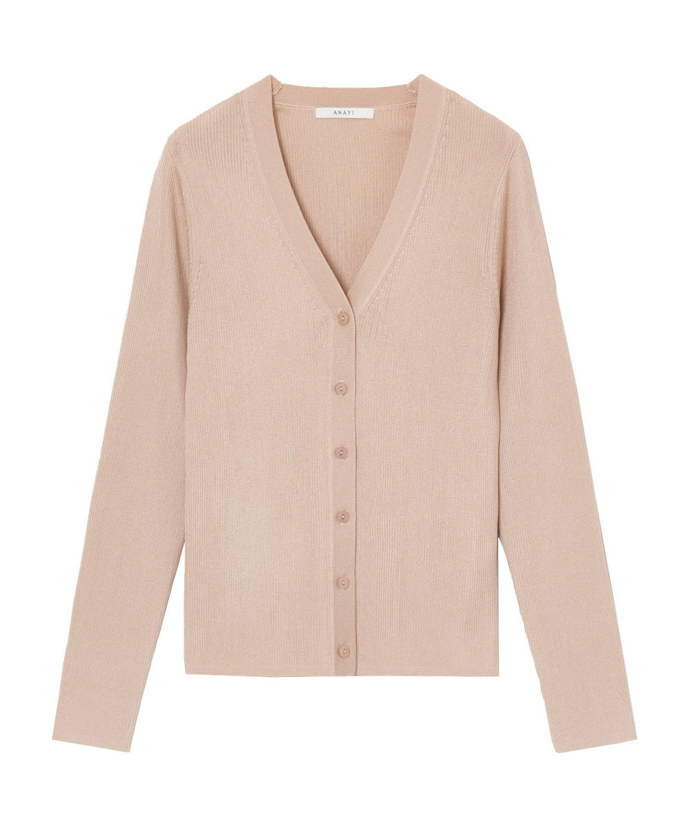 アセテートポリエステルVネック カーディガン|ANAYI OFFICIAL ONLINE