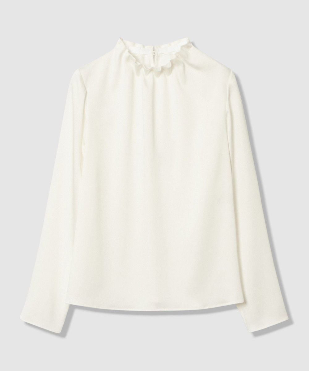 ハンマーサテンスタンド ブラウス|ANAYI OFFICIAL ONLINE STORE