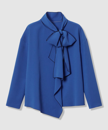 Eternal Line 2026】ストレッチクロス配色ボウタイ ブラウス|ANAYI