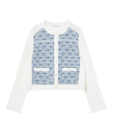 Eternal Line 2025】ミックスツイードコンビジャケットカーディガン