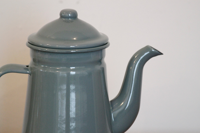 アンプリュスコーヒーポット ドリップ ホーロー 北欧 ブルーグレー