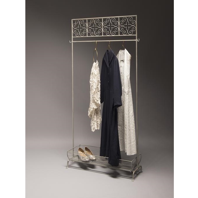 ハンガーラック アンティーク調 シャビー ホワイト ハンガースタンド