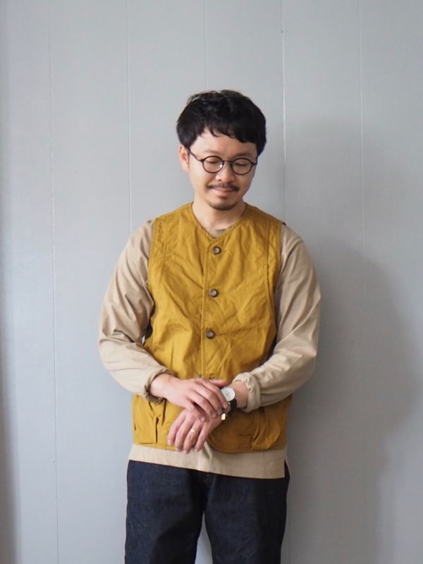 allinone(オールインワン) BAGGAROO vest VENTILE COTTON マスタード