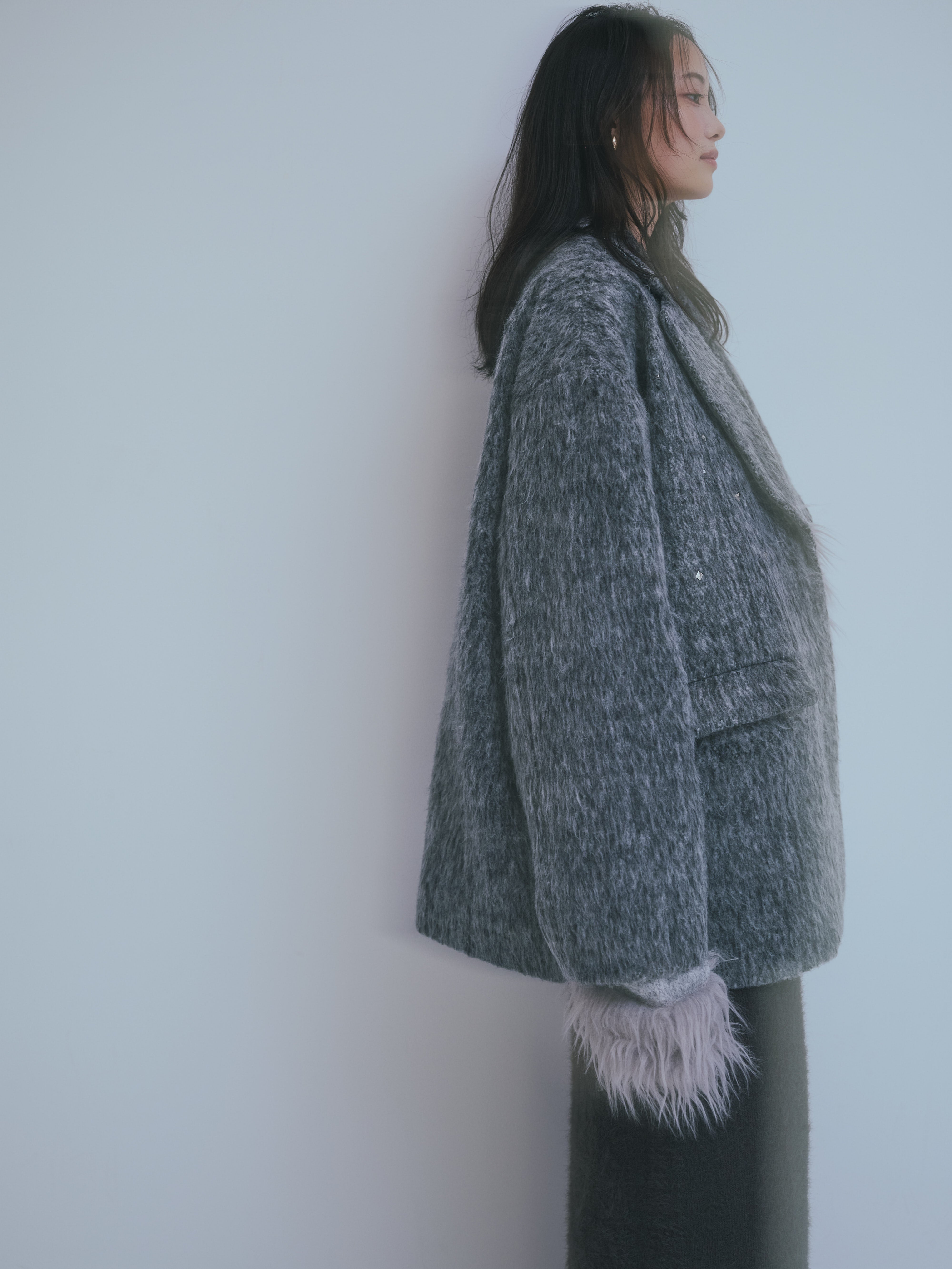 shaggy studs coat jacket – andequal