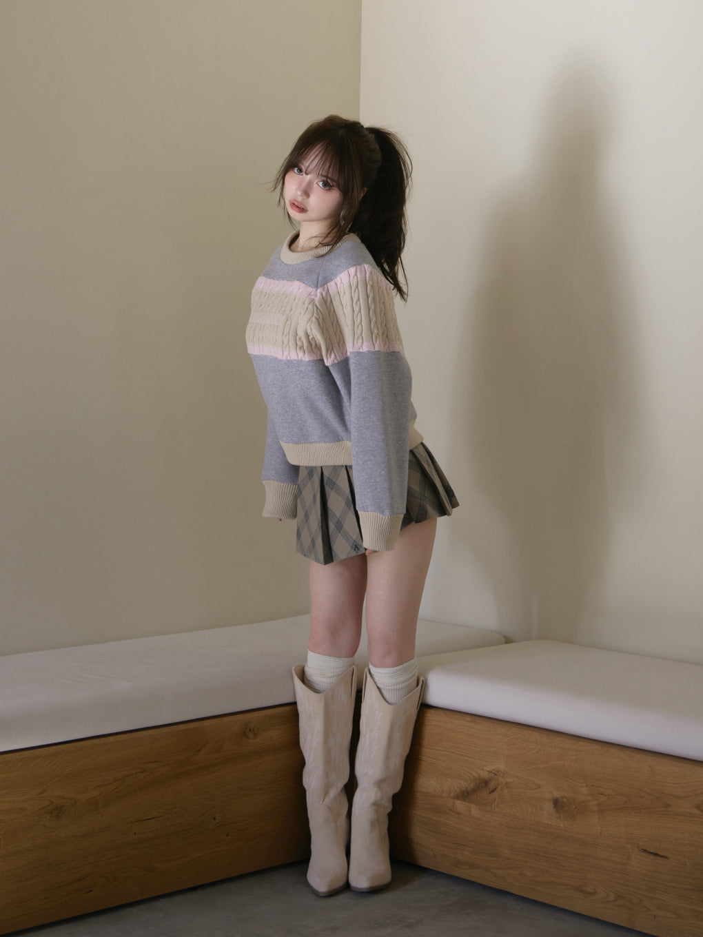 ANDMARY】Logo loose sweat