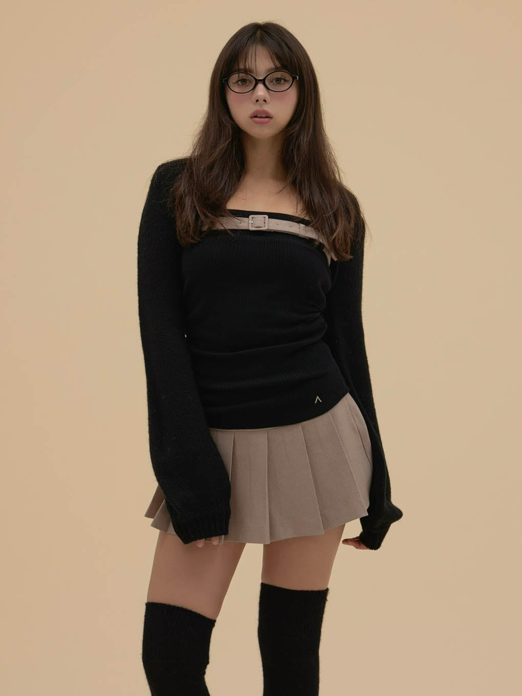 ANDMARY】Heidi belt pleats set up