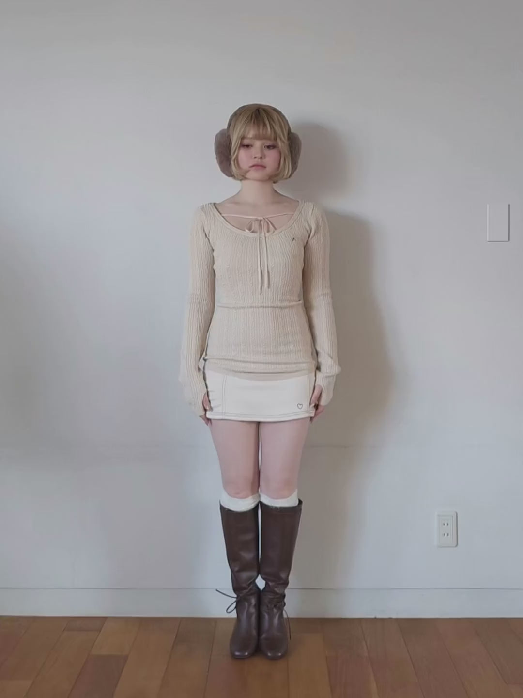 Regina cable mini dress