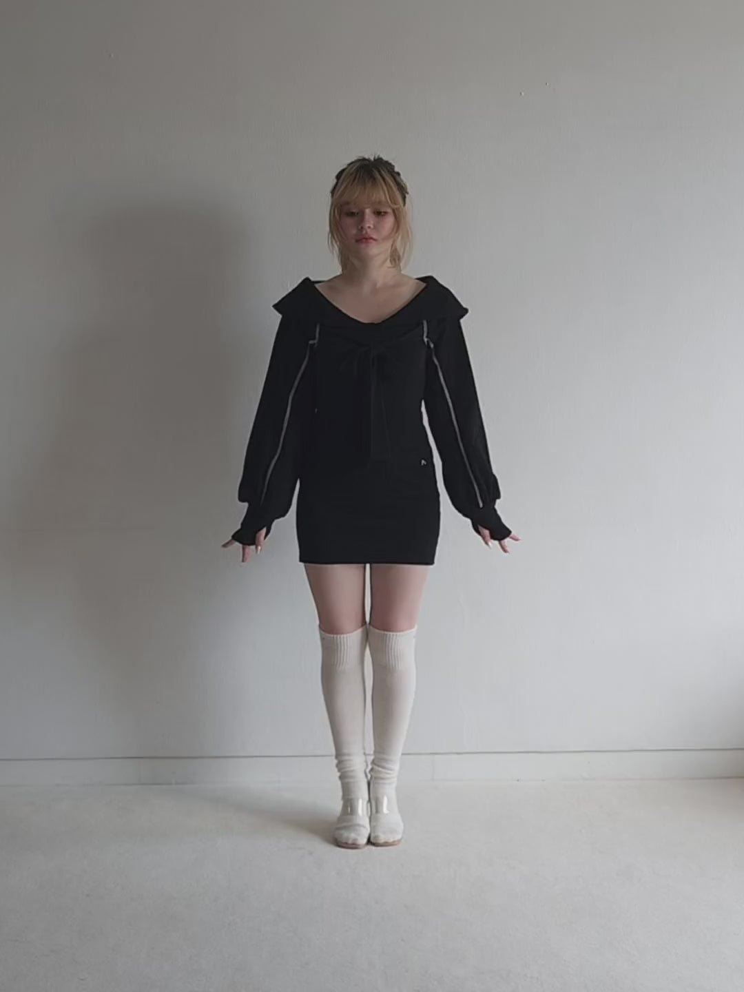 ANDMARY】Manon ribbon mini dress