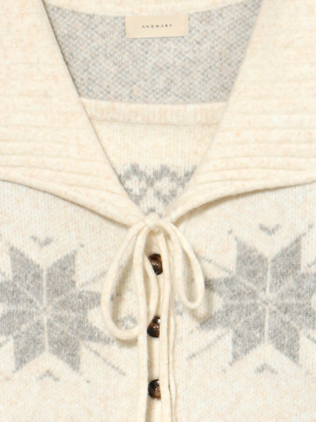 ANDMARY】Heart nordic cardigan set up