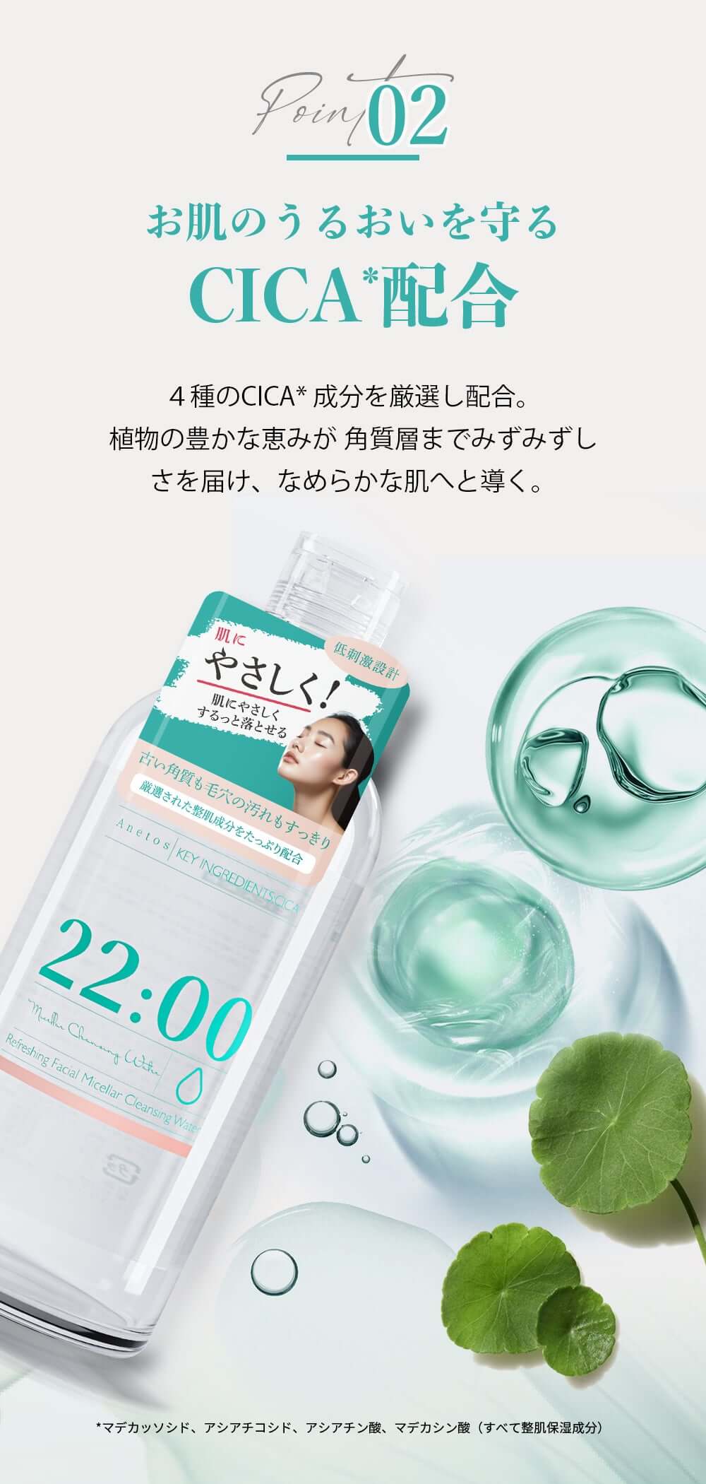 洗顔料とクレンジングウォーターセット 22:00 アネトス 2点セット