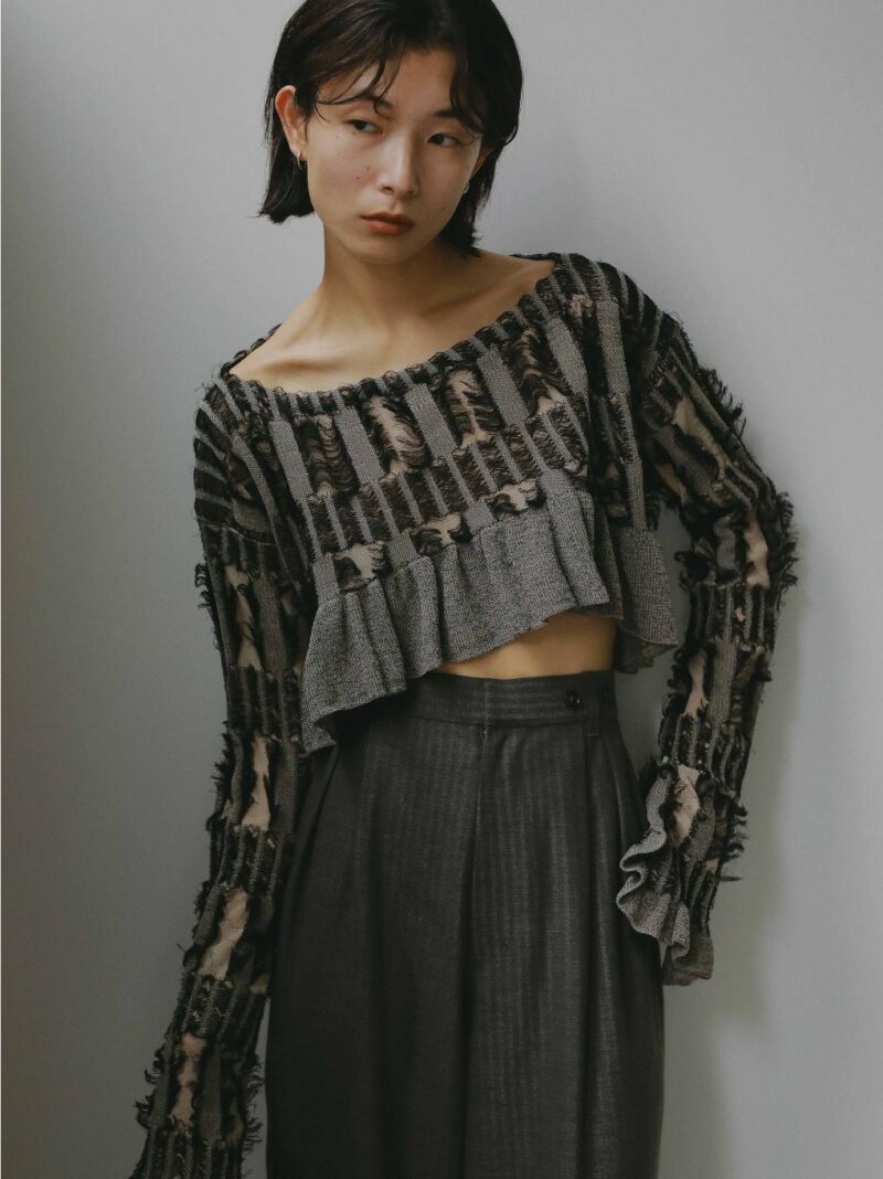Ameri Vintage/MANY WAY JACQUARD SHORT KNIT TOP - 熊本市のセレクト